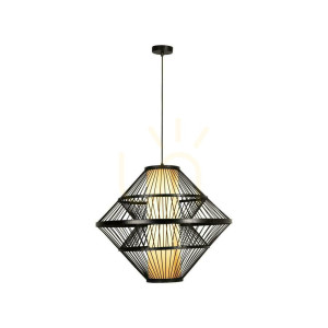 Závesné svietidlo Lucide PASQUINO čierne Japandi 60 cm 21445/60/30