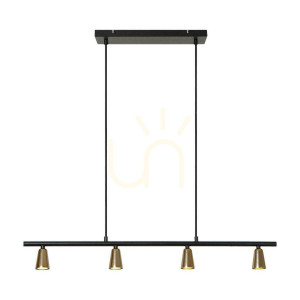 Závesné svietidlo Lucide TIANA béžovo-čierne 4x GU10 95 cm