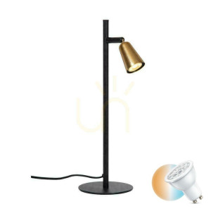 Stolová lampa Lucide TIANA béžová čierna kov GU10 46 cm 65501/01/05