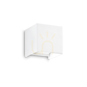 Vonkajšie nástenné svietidlo Ideallux ATOM 366807 biele 12W 4000K IP54 ⌀10 cm