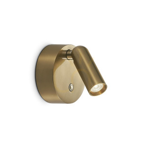 Nástenné svietidlo Ideallux BEAN 350264 mosadzné sklenené LED 3W ⌀8 cm