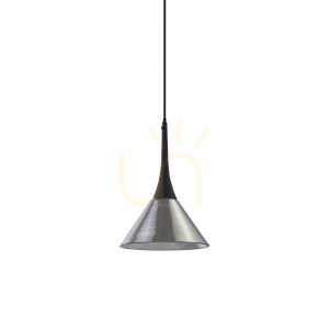 Závesné svietidlo Ideallux Cocktail 353630 čierne tónované sklo LED 7W Ø15 cm