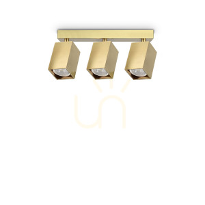 Plafón Ideallux Dynamite 371283 mosadzný 3x GU10 Ø27,5 cm