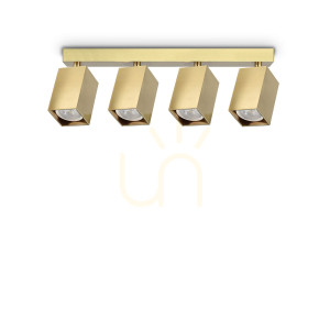 Plafón Ideallux DYNAMITE 371375 mosadzný 4x GU10, 38,5 cm