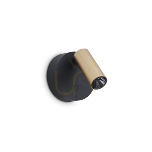 Nástenné svietidlo Ideallux ELF 347486 čierne/zlaté LED 3W 8,5 cm