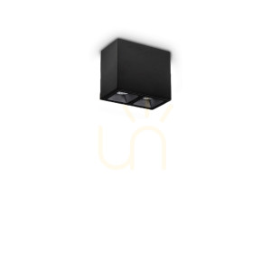 Plafón Ideallux LIKA 369877 čierny LED 6W 3000K Ø6,5 cm