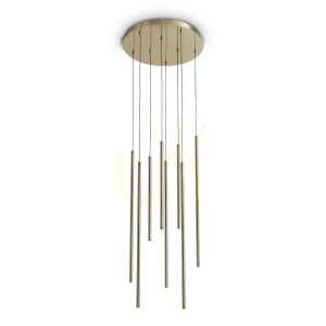 Závesné svietidlo Ideallux LOOK 371184 mosadzné sklo LED 45 cm 3000K