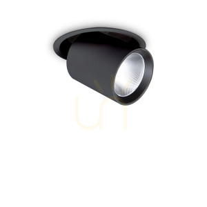 Zapustené svietidlo Ideallux NOVA čierne 20W 3000K Ø15,4 cm 364438