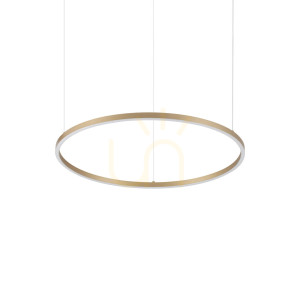 Závesné svietidlo Ideallux ORACLE SLIM 370446 čierne/mosadzné LED 70 cm 3000K