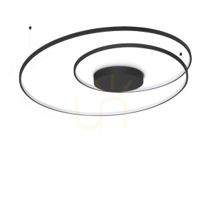 Plafón Ideallux OZ 364995 čierny LED 75W 3000K Ø100 cm