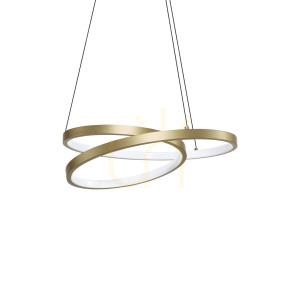 Závesné svietidlo Ideallux OZ 364971 mosadzné LED 38W 3000K Ø40 cm
