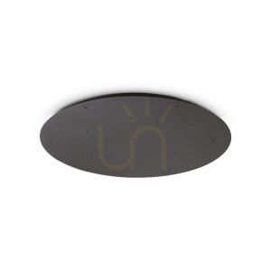 Stropný kryt Ideallux ROSONE 364933 čierny Ø75 cm