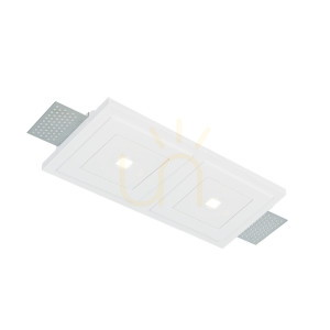 Zapustené svietidlo Ideallux Zephyr 361307 biele sádrové LED 24W 24 cm