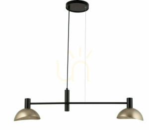 Závesné svietidlo Sigma Artis 2 čierne/zlaté 10W E14 40566