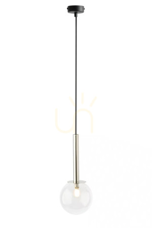 Závesná lampa Sigma DAISY 1 čierna/strieborná, sklo, SKU 40751