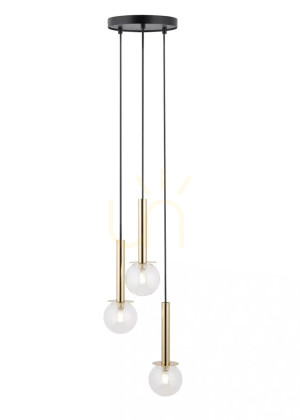 Závesná lampa Sigma DAISY 3 zlatá/priehľadná 40758