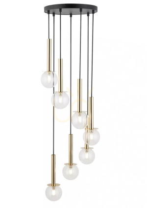 Závesná lampa Sigma DAISY 7 zlatá/priehľadná 40760