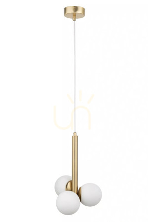Závěsné svítidlo Sigma PERLA LUX 3 saténové zlato bílá G9 40779