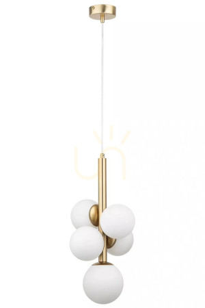 Závesné svietidlo Sigma Perla Lux 5 zlaté biele 40786