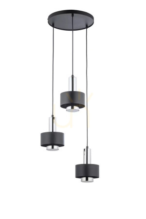 Závesné svietidlo Sigma RIF LUX 3 čierne/strieborné 40717