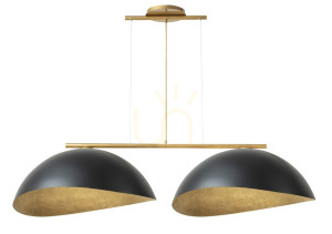 Závesná lampa Sigma Solar 2L zlatá čierna E27 40572
