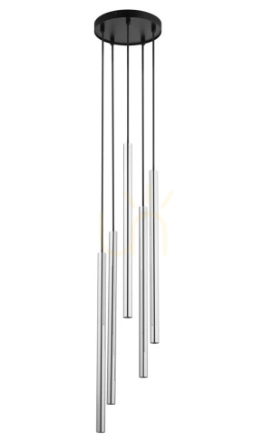 Závesné svietidlo Sigma SOPEL LUX 5 čierno-strieborné 40732