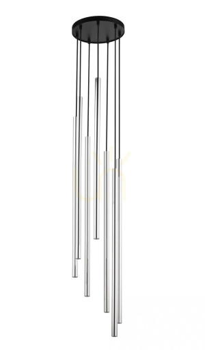 Závesné svietidlo Sigma SOPEL LUX 40746 čierne-strieborné 5x G9