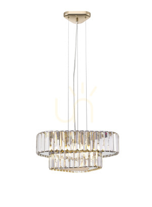 HELIOS P0496-04G-F7AC Zlatá závesná lampa 4xG9.