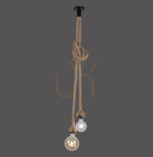 Závesné svietidlo ROPE 15482-18 Brown 2xE27