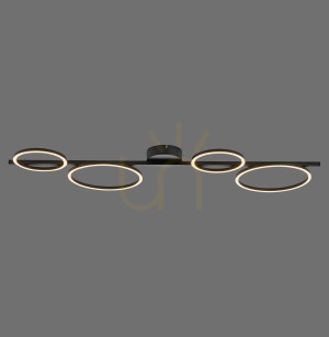 Plafón MINI RITUS 14211-18 Black 4xLED