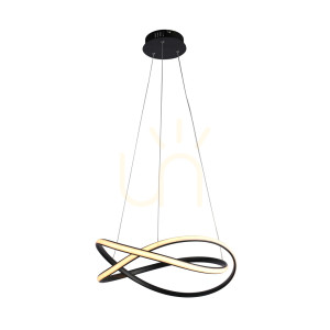 LED závesné svietidlo Italux Rumio čierne 50 cm PND-23917-BK