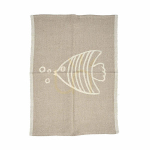 Kuchynská utierka The Linen Fish Natural White 50x70 cm