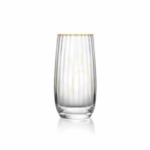 Sklenená miska s vysokým okrajom Golden Rim prírodné zlato 7,7 cm