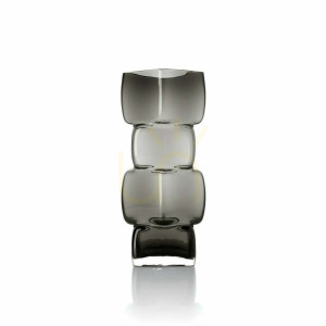 Váza The Cubes tmavosivá L Glass Collection