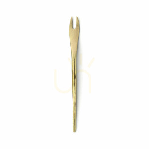 Olivová vidlička zlatá L 12 cm