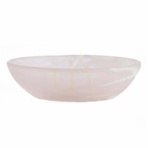 Miska z živice ružovo-biela M Bowls