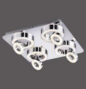 TIM Plafond 14522-17 Chrome 8xLED
