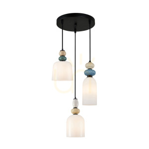 Prívesné svetlo Italux Bonata čierne 3xE27 IP20 SKU PND-36573-3-BK-WH