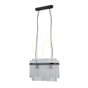 Prívesné svetlo Italux Bonte čierne sklo E27 2x E27 SKU PND-40929-2A-BK