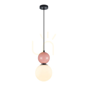 Závesné svietidlo Italux Mastal čierne sklo E27 PND-36603-1M-BK-PK