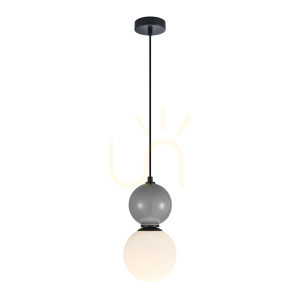 Závesné svietidlo Italux Mastal čierne E27 sklo PND-36603-1S-BK-GR