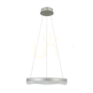 Prívesné LED svietidlo Italux Morte strieborné 50 cm PND-34535-M-SILV