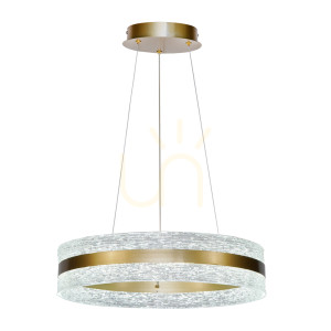 Prívesná LED lampa Italux Nelia zlatá sklo 60 cm PND-45283-GD