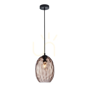 Závesná lampa Italux čierna/sklo E27 40W PND-3031-1-BK-CF