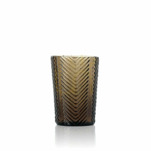 Pohár Tumbler Herringbone Smoke sklo 6 cm
