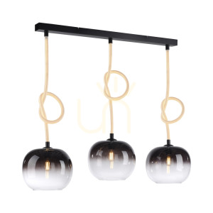 Závesné svietidlo LUMA 2411-18 Black 3xLED