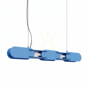 CHAIN 91 modrá LED závesná lampa 3000K