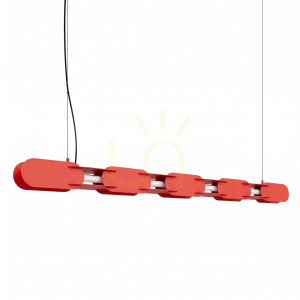 CHAIN 158 červená LED závesná lampa 3000K