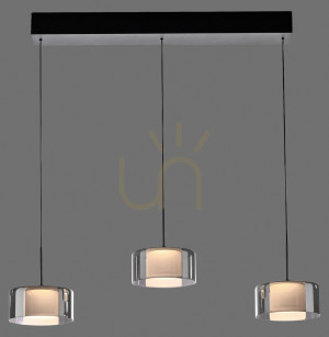 Závesné svietidlo RIKA 2113-18 Black 3xLED