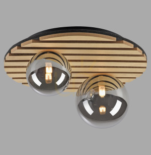 GREEN STIKA Plafón 15208-79 Drevo 2xG9